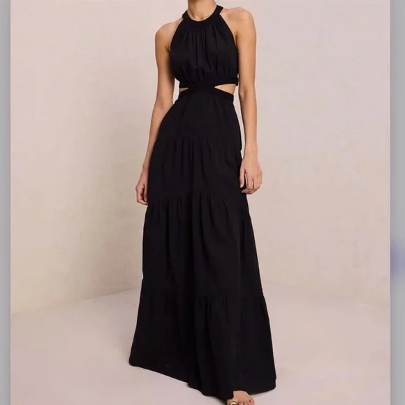 A.L.C. | Dresses | Nwot Alc Black Long Cutout Maxi Tiered Halter Dress Nwt New Size E Small | Poshmark A.L.C. | Dresses | Nwot Alc Black Long Cutout Maxi Tiered Halter Dress Nwt New Size E Small | Poshmark